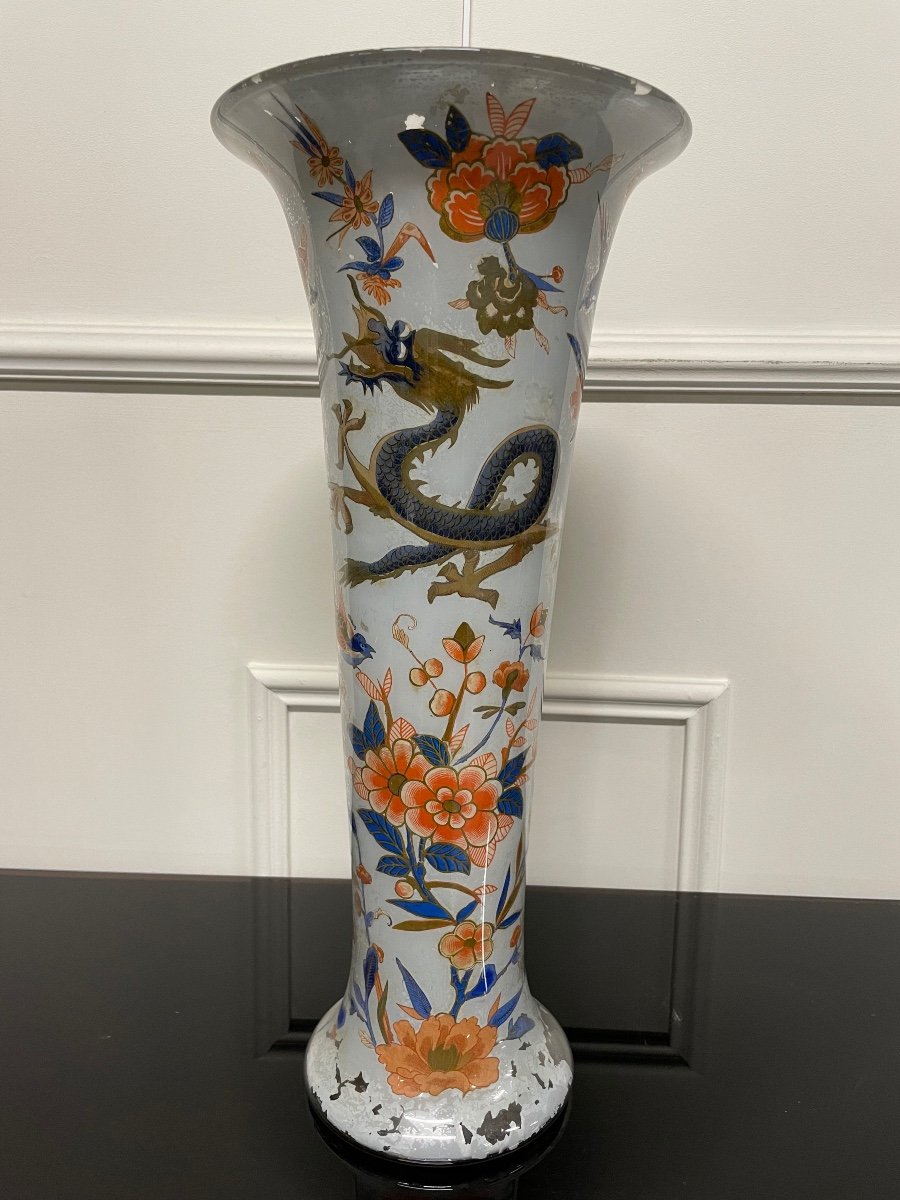 Arte Povera - Grand Vase En Verre Soufflé Epoque 18ème